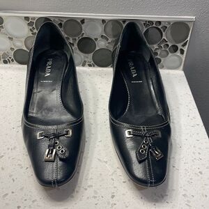 PRADA leather kitten heel woman’s shoes